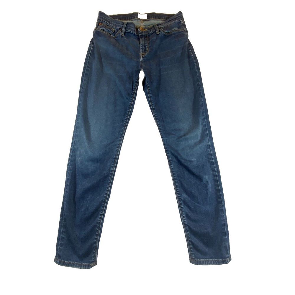 Hudson Jeans Womens Size 30 Ankle Super Skinny Krista Dark Raw Hem Denim Stretch